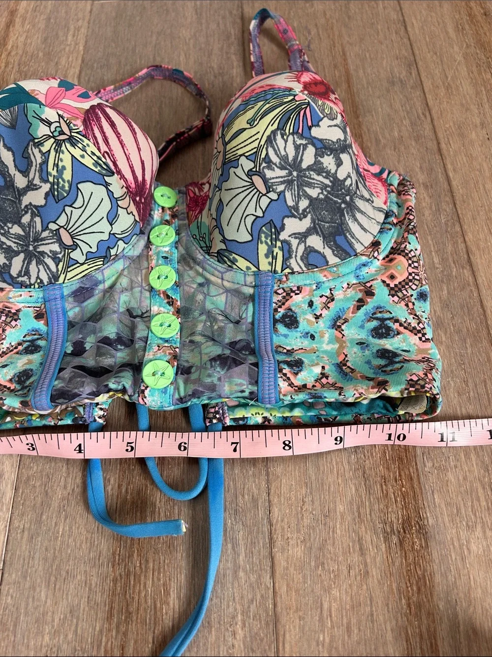 Maaji underwired corset-style swim bikini set top M bottom L